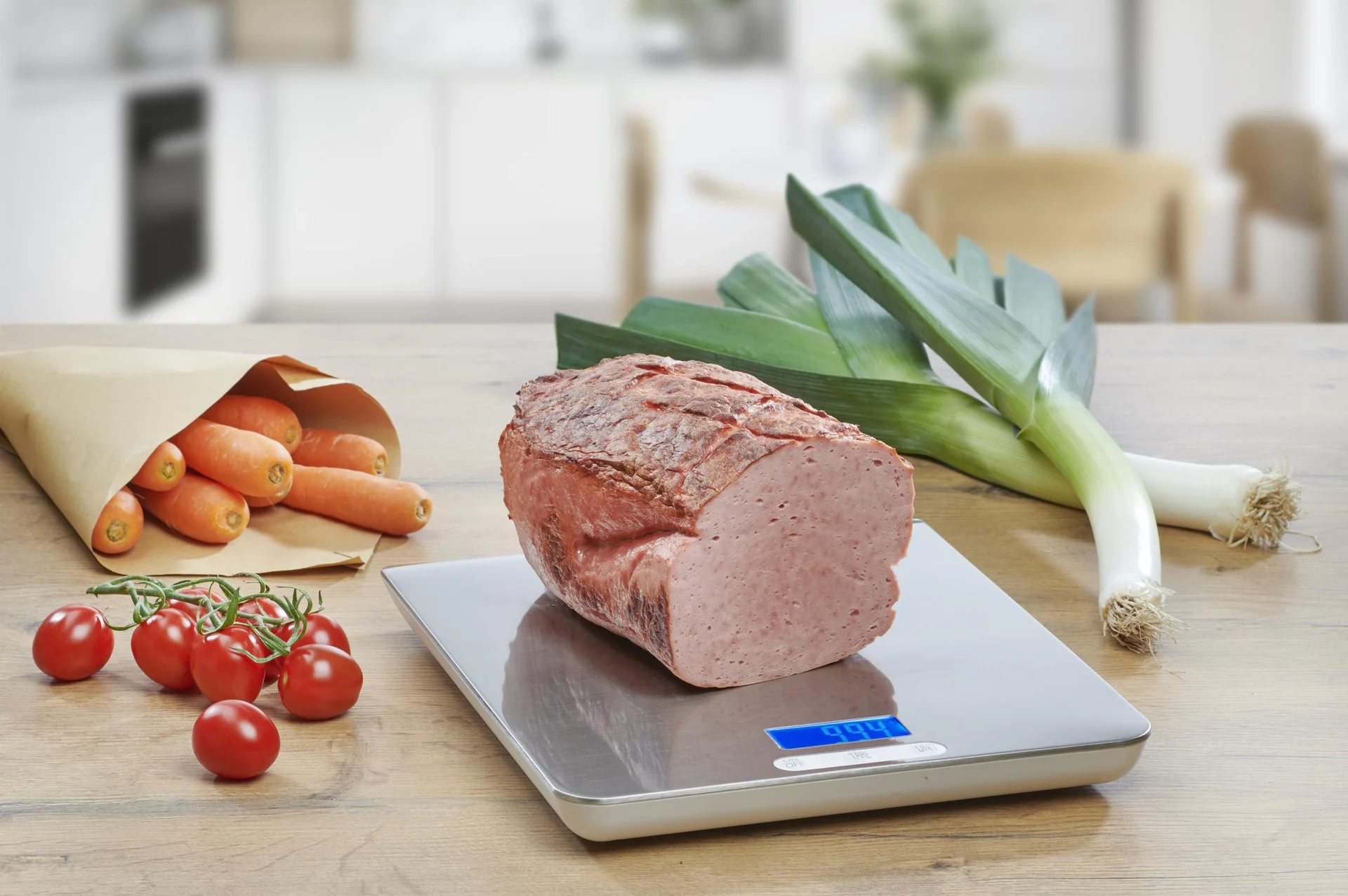 Küchenwaage, 20 kg, Edelstahl mit großer Leuchtanzeige - 4