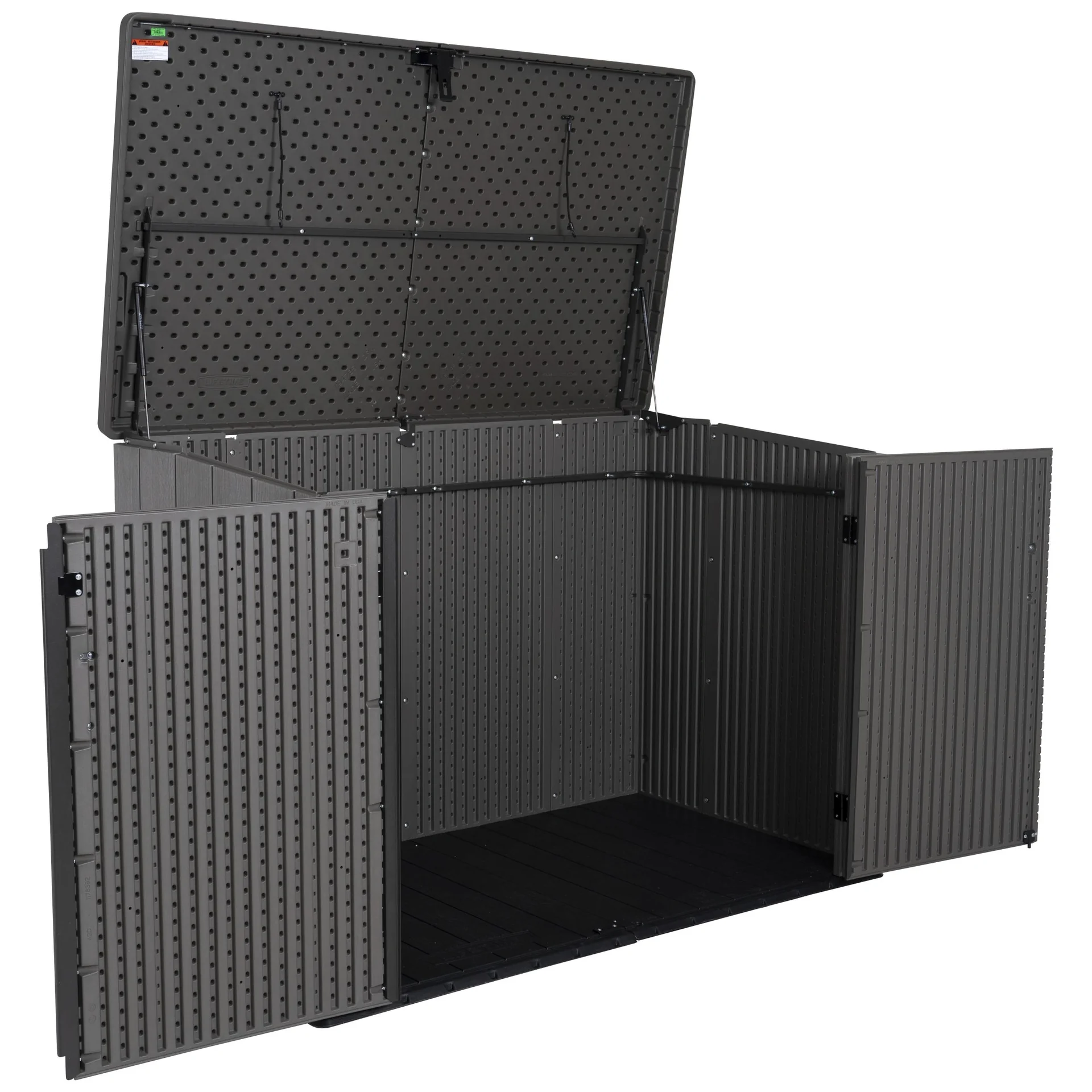 Mülltonnenbox grau/braun - 1