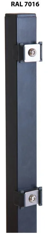 Pfosten für Doppelstab- und Einstabmatten 1200 x 40 x 40 mm - anthrazit - 1
