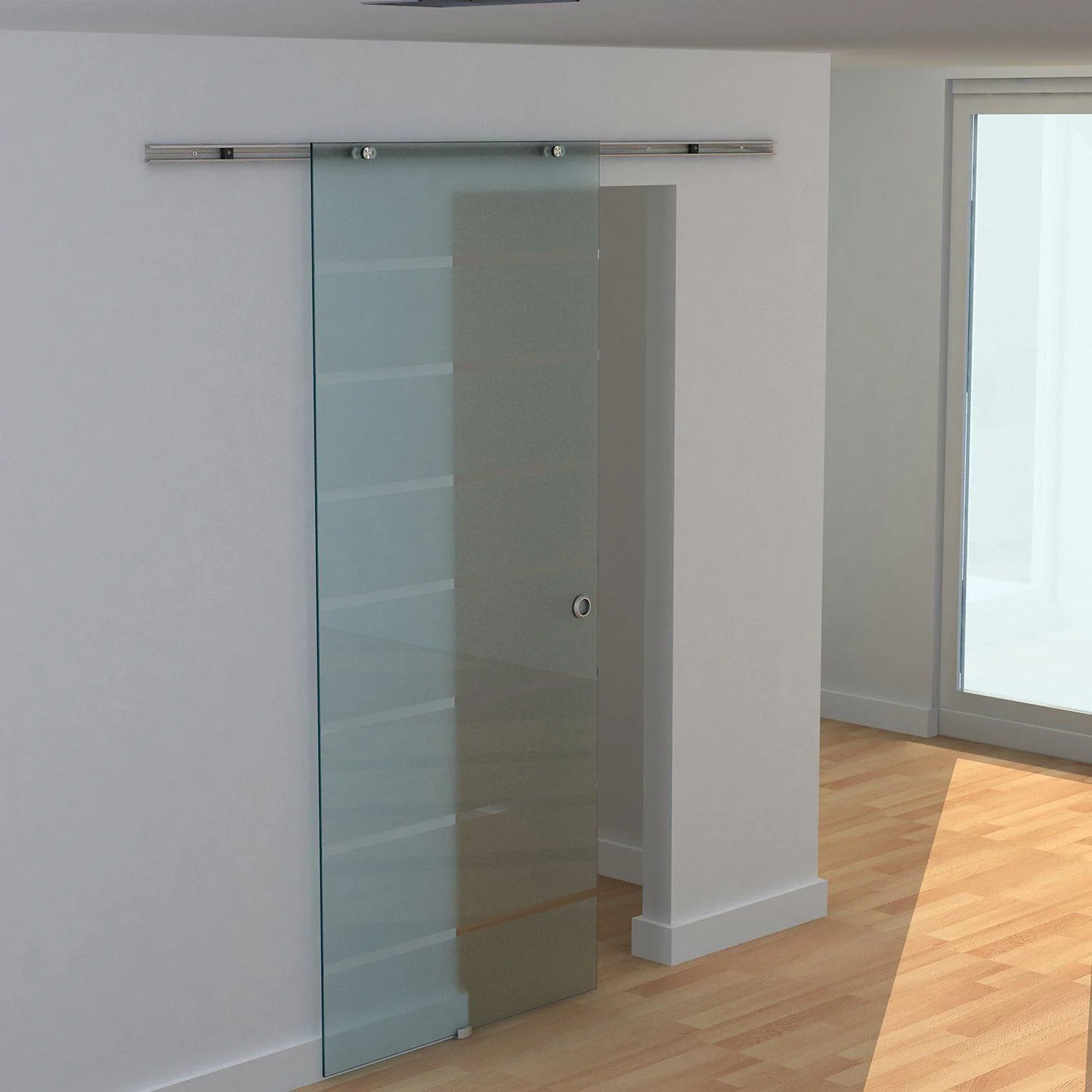 Glasschiebetür mit Streifen - 6