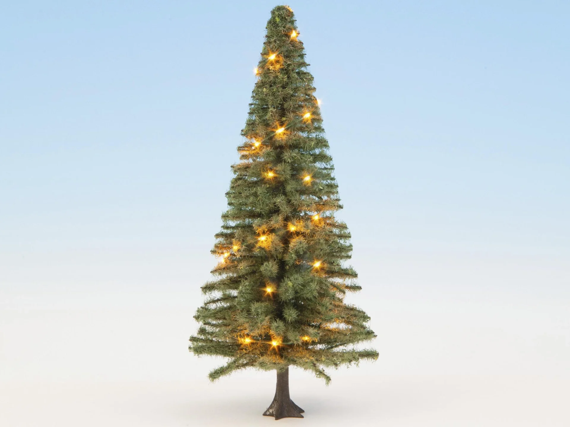 Beleuchteter Weihnachtsbaum, grün, mit 30 LEDs, 12 cm hoch - 1