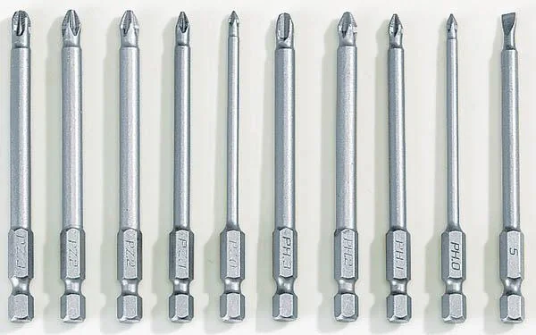 Bits-Satz 10-teilig, Antirutsch mit geriffelter Bit-Spitze - 2