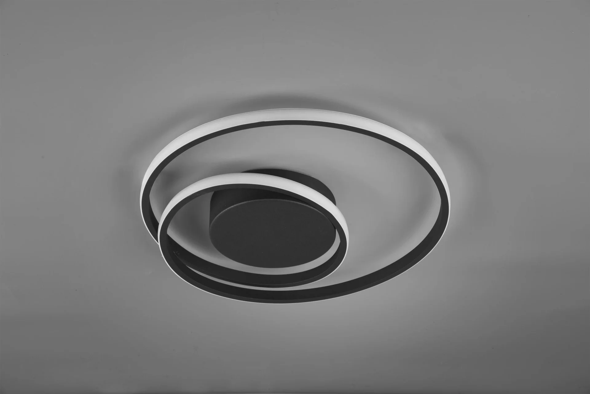 LED-Deckenleuchte ZIBAL, 22 W, 2200 lm, 3000K, Switch-Dimmer, Metall schwarz matt - 2