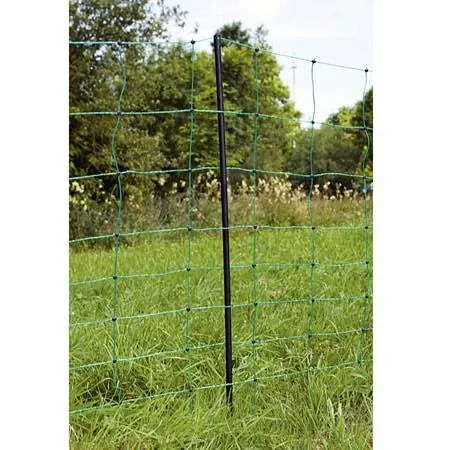 Ovi Netting Grün 108Cm - 50 Meter Doppelpfosten, Schwarzer Pfosten - 5