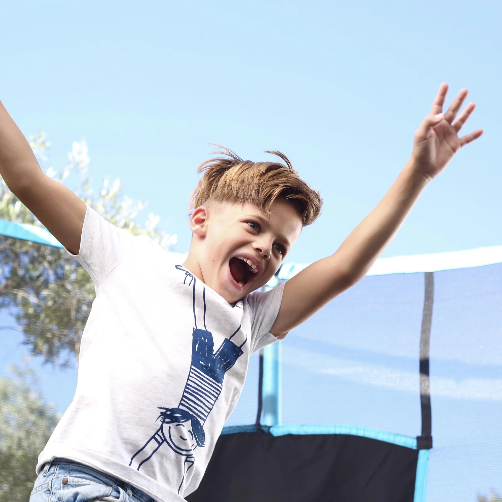 Genius Trampolin blau/schwarz Ø427 cm - 11