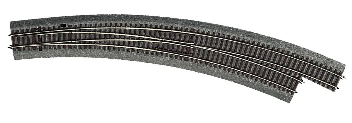 Bogenweiche rechts BWr9/10 für Handbetrieb, mit Bettung - 1