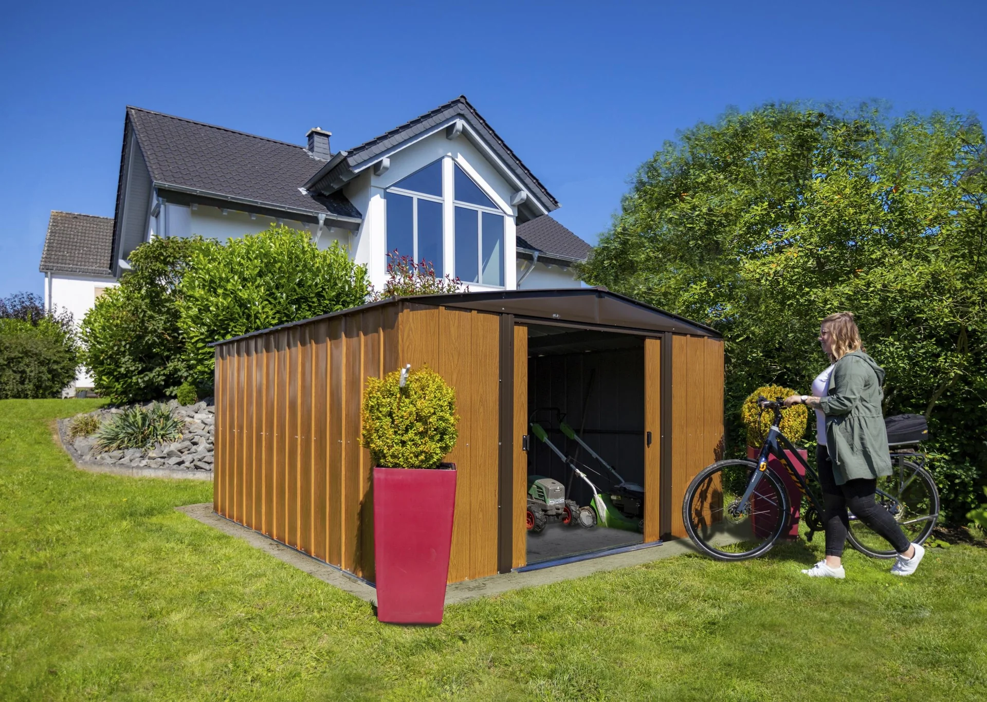 Metallgerätehaus Woodlake 10x12, 313 x 370 x 185 cm - 10