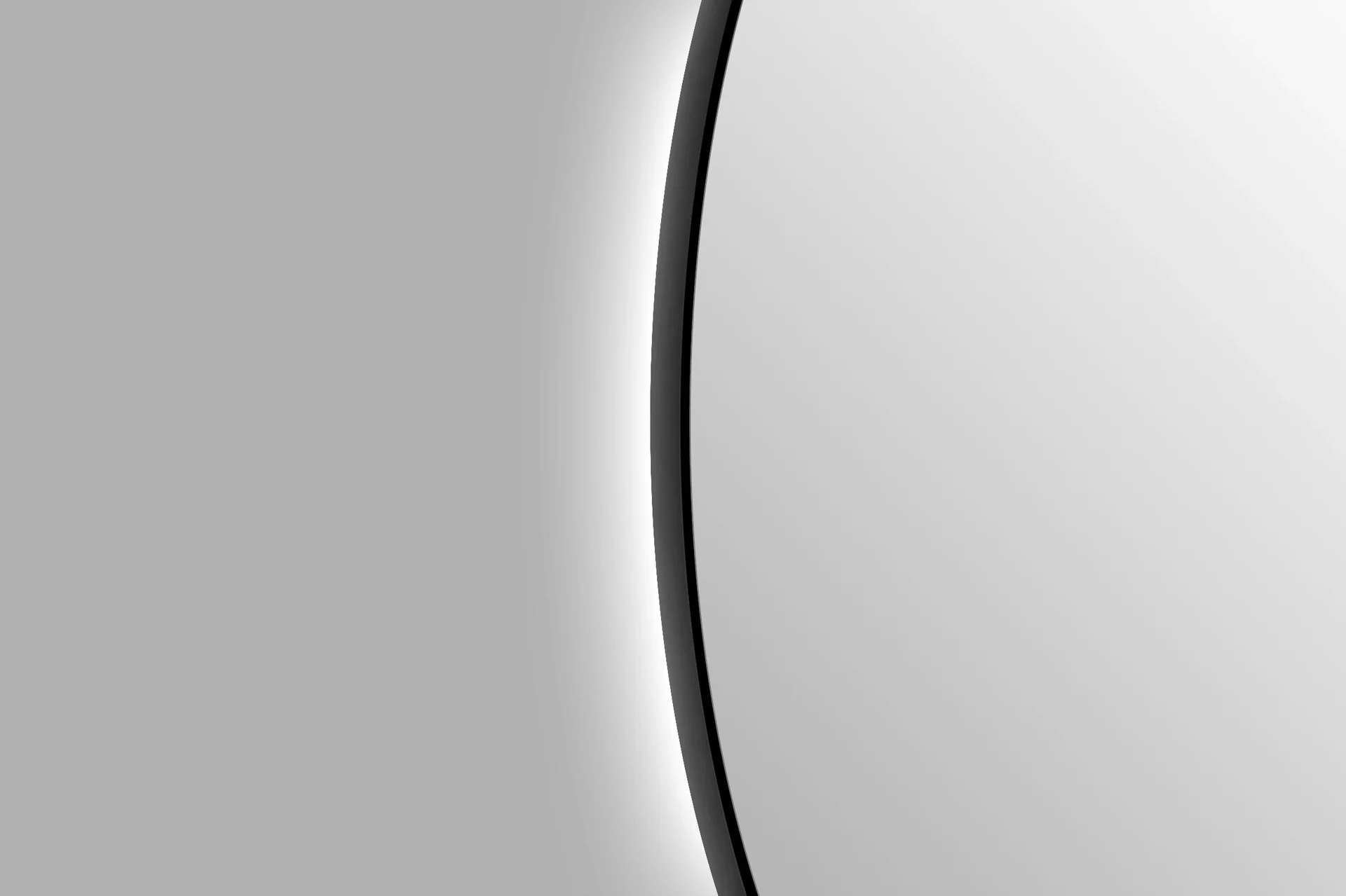 Dekorativer Wandspiegel "Black OROS" - Light mit indirekter LED Beleuchtung Ø 120 cm - 8