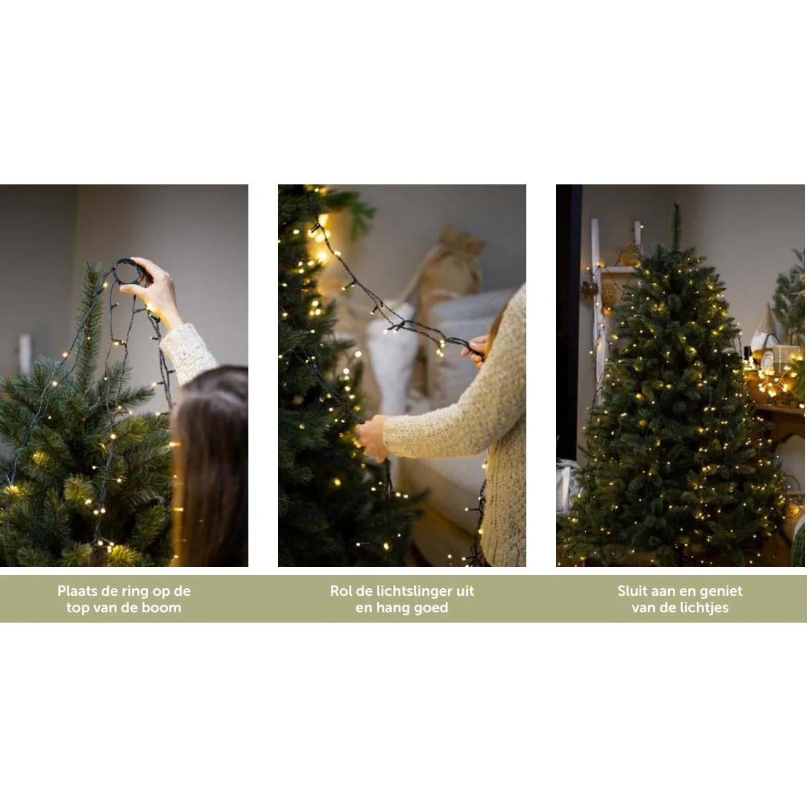 Vellight Weihnachtsbeleuchtung - für Weihnachtsbäume bis zu 240 cm - 330 LEDs - Mehrfarbig - Innen & Außen - 6