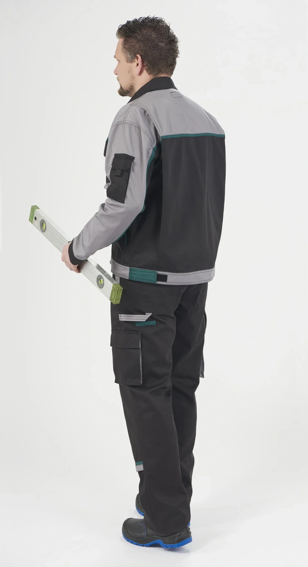 Blousonjacke, Farbe schwarz/grau/grün, Gr. 60 - 8