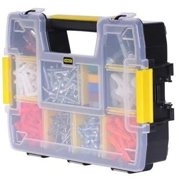 Werkzeugkoffer stapelbar - 10 Ablagefächer - 29,5x6,5x21,5 cm - 4