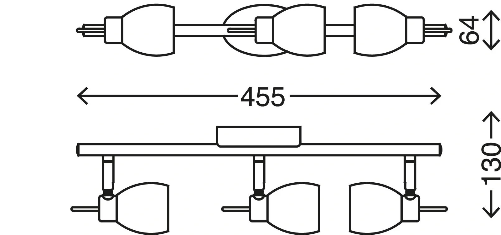LED Deckenleuchte, 9 Watt, GU10, matt-nickel - 2