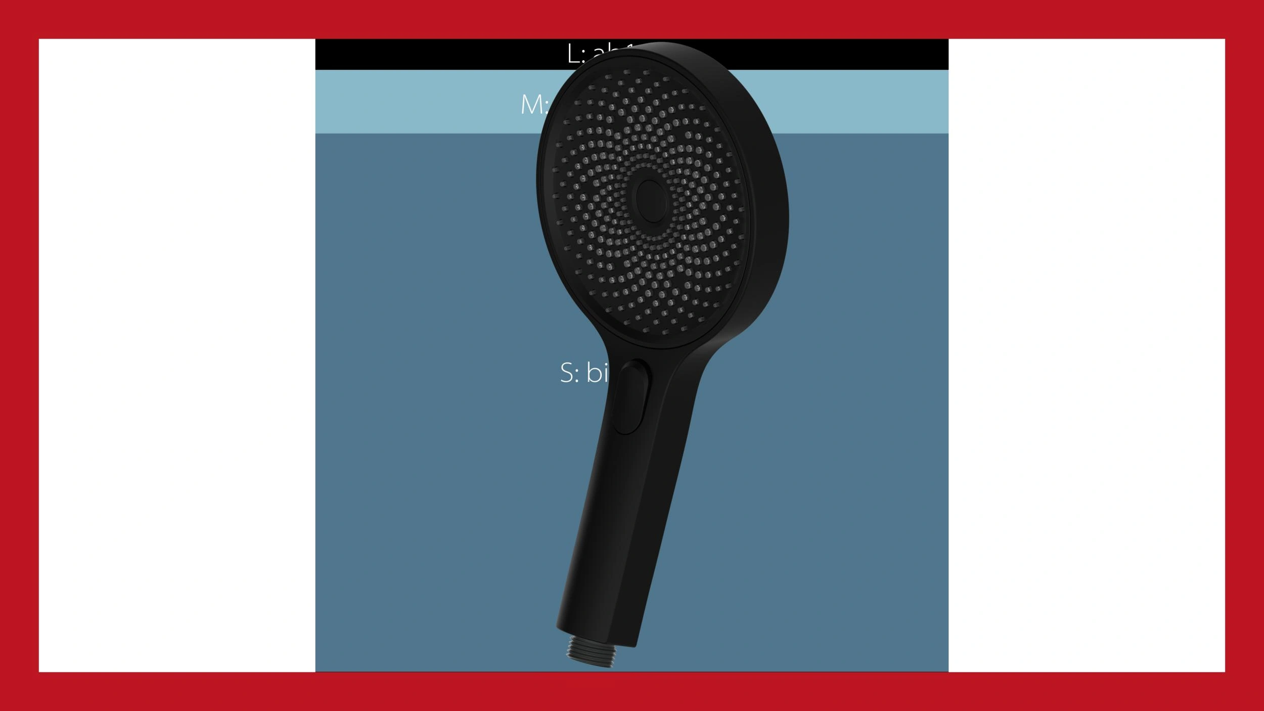 Handbrause "SAMOA RAIN", Schwarz matt - 2