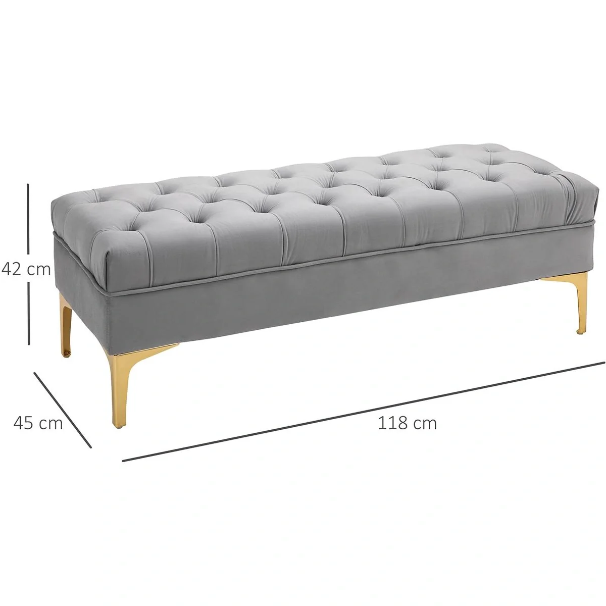 Polsterbank blau/gold - 10