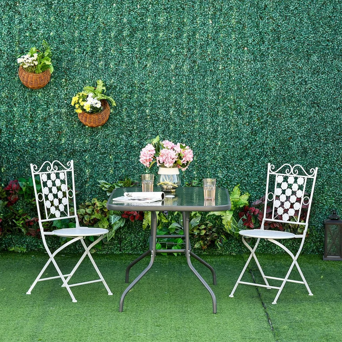 Gartentisch mit Schirmloch carbongrau - 10