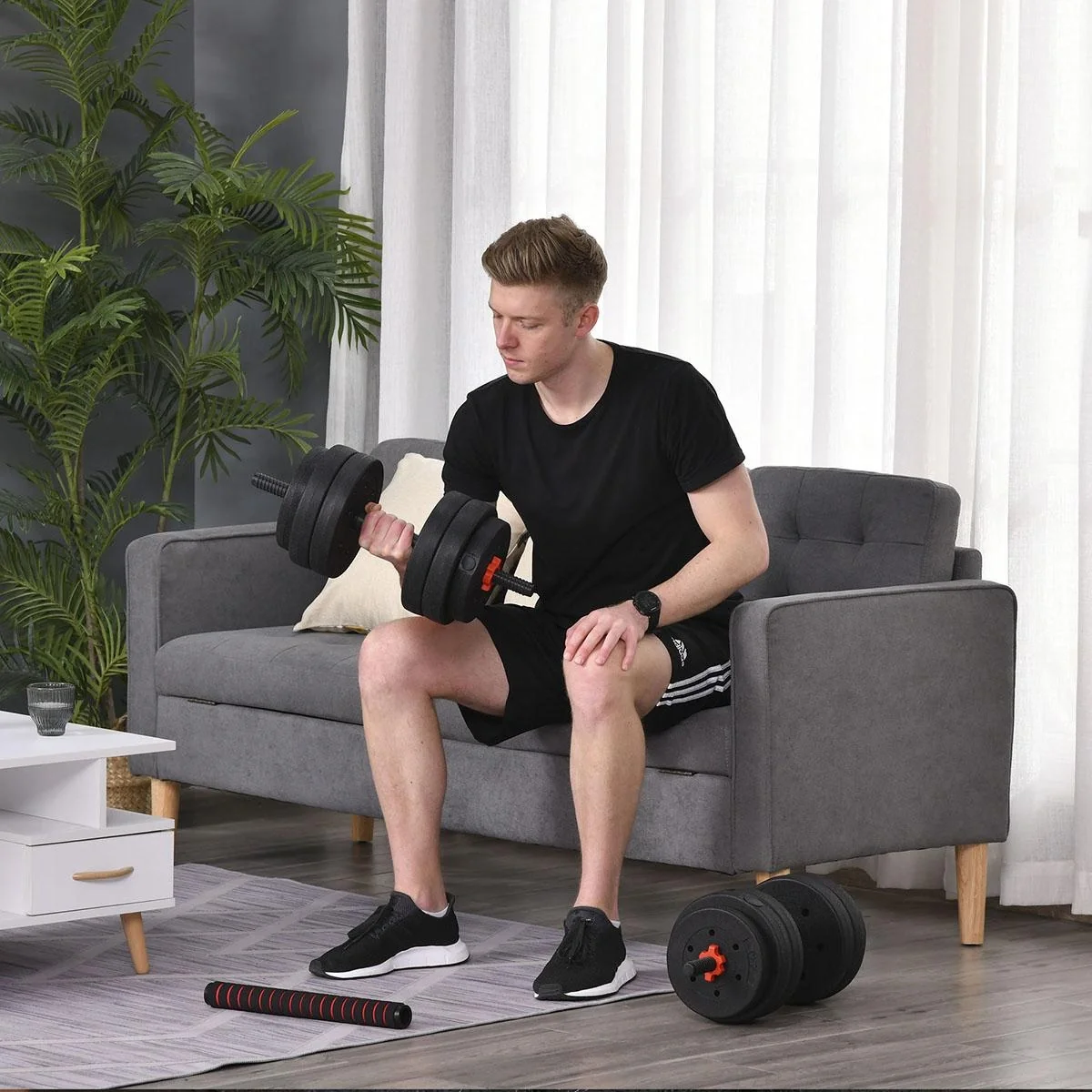 Hantelset 21 cm x 21 cm x 50 cm - 4