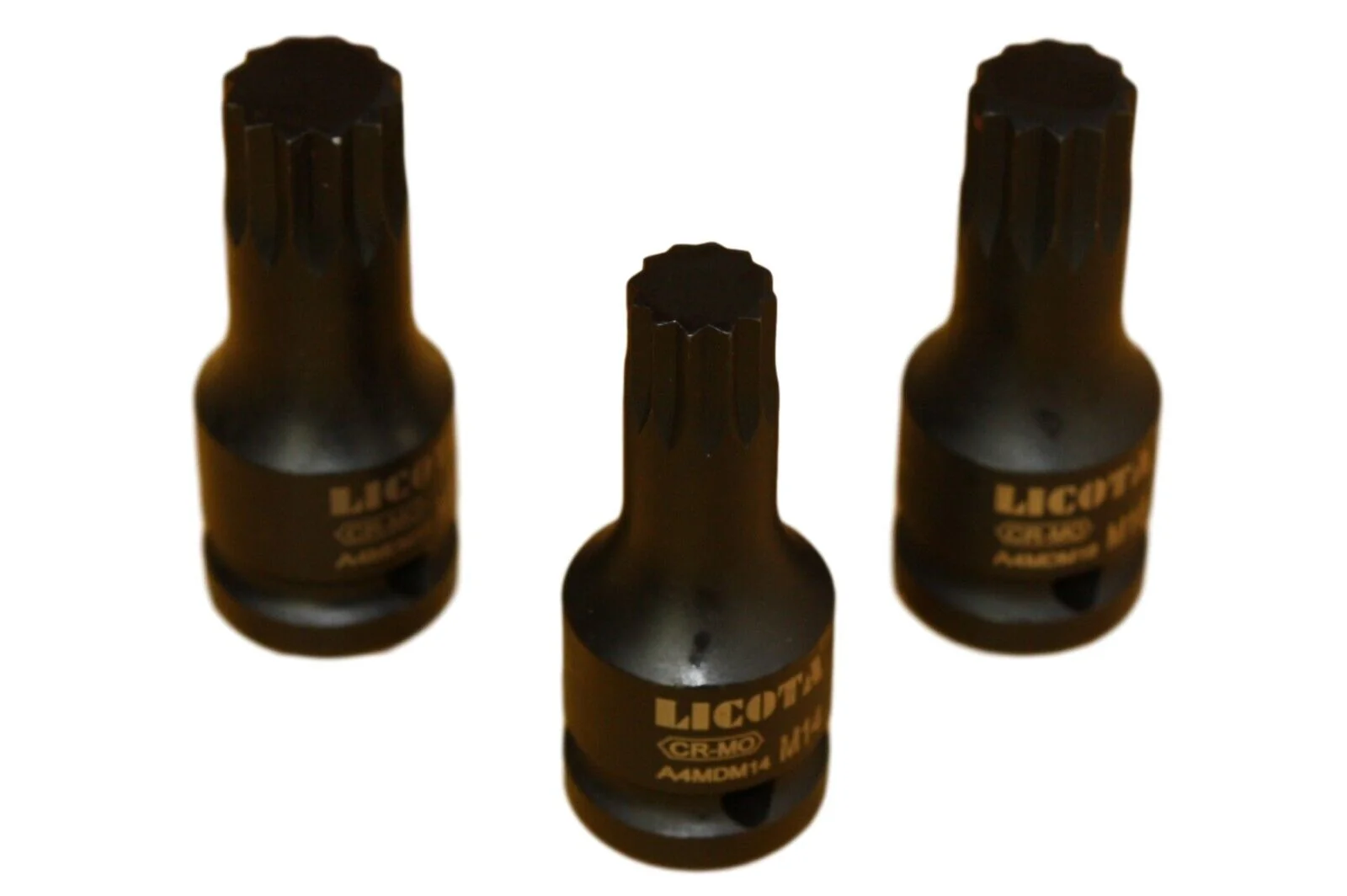 Schlagschrauber-Nuss-Set 1/2" Spline M5 - M18 / L=78mm 8tlg. Cr-Mo (12 St.)