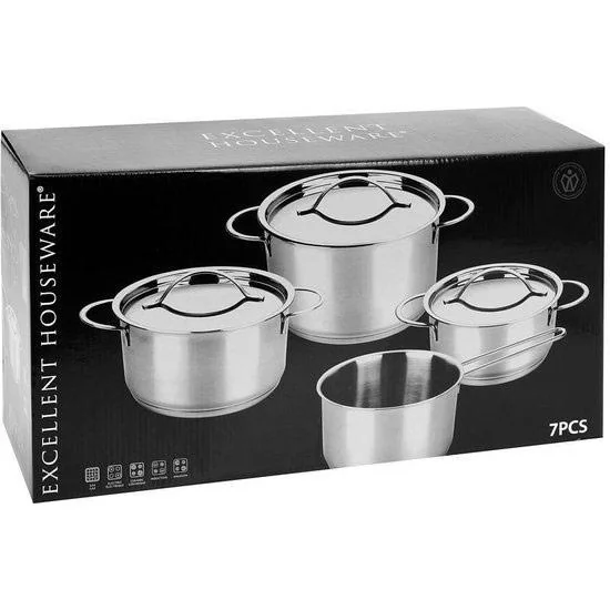 7-teiliges Kochgeschirr-Set - mit Glasdeckeln - 3