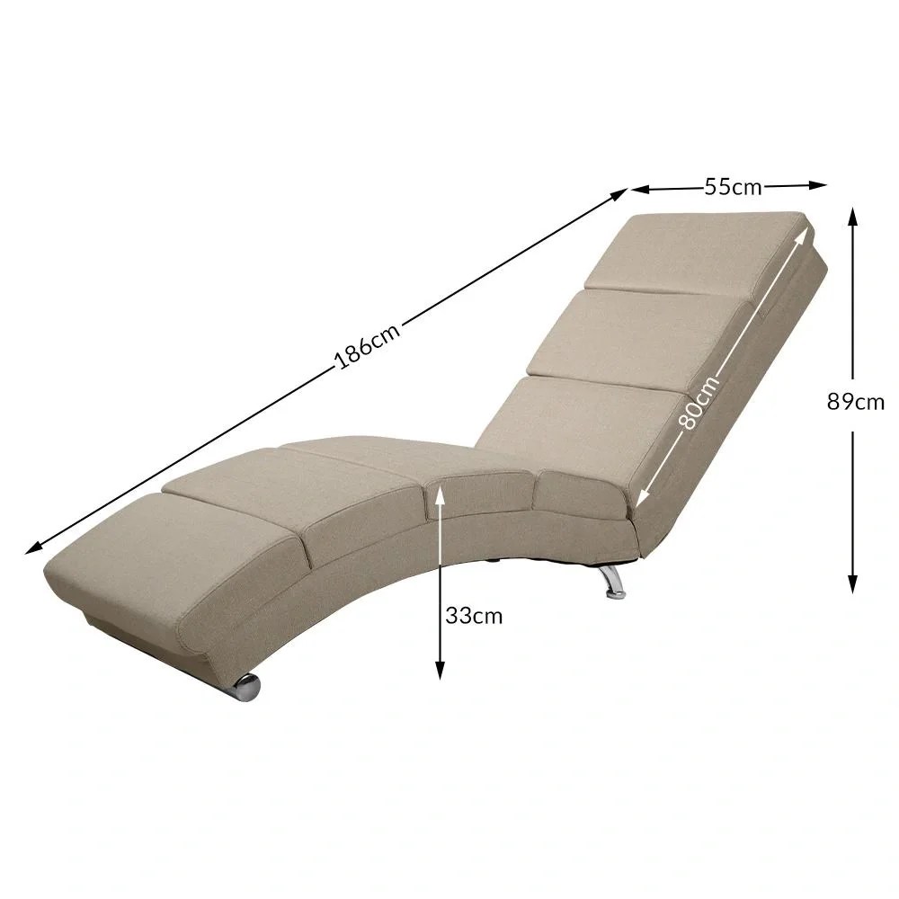 Relaxliege London Sand Webstoff - 7