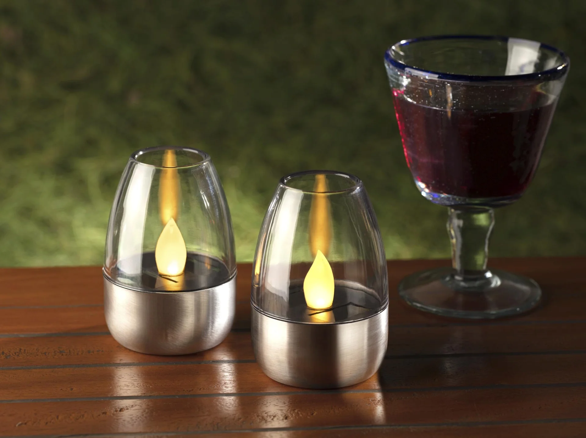 Solar Kerzen mit LED Flackerlicht 2er Set - 4