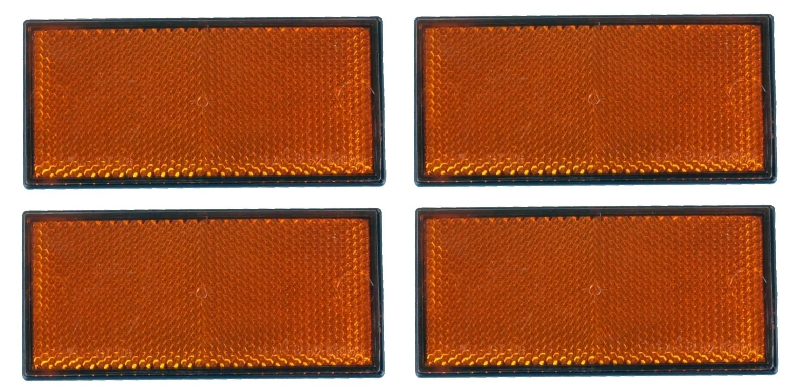 Rückstrahler, 4 Stück, gelb, seitlich, 105 x 55 mm - 3