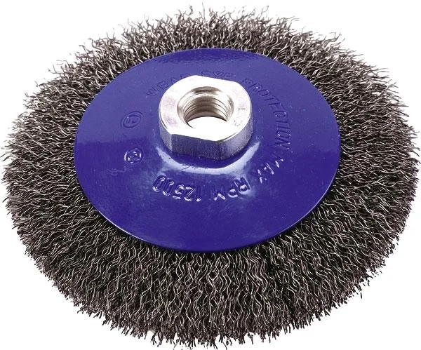 Drahtbürste 100 mm Durchmesser, schräg mit M14 Gewinde - 1