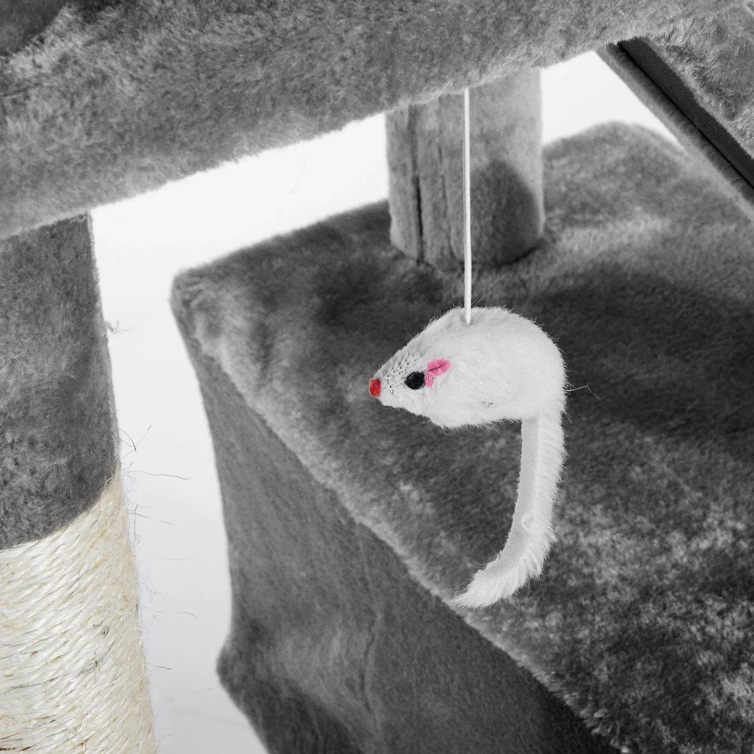 Katzenbaum Kletterbaum Katze Sisal Grau - 8