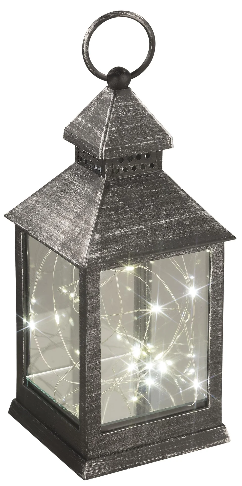 Laterne mit Mini-Lichterkette und Timer - 4