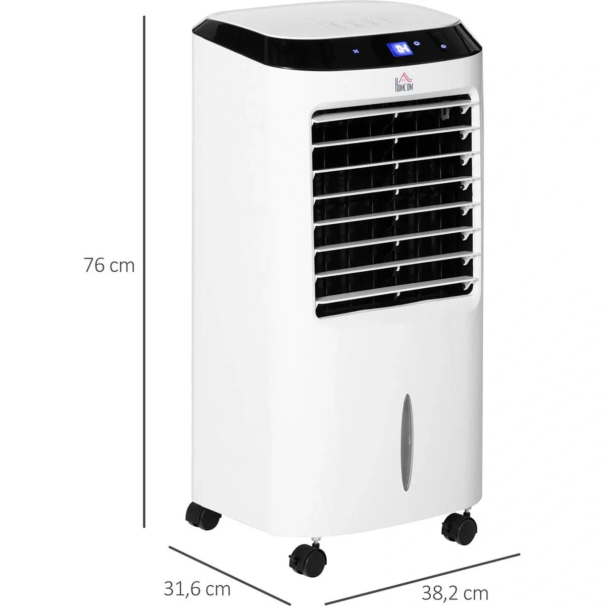 Mobile Klimaanlage mit Luftbefeuchtung Wasserkühlung Klimagerät Luftkühler 8h Timer Fernbedienung Nutzungsraum 20 600W - 2