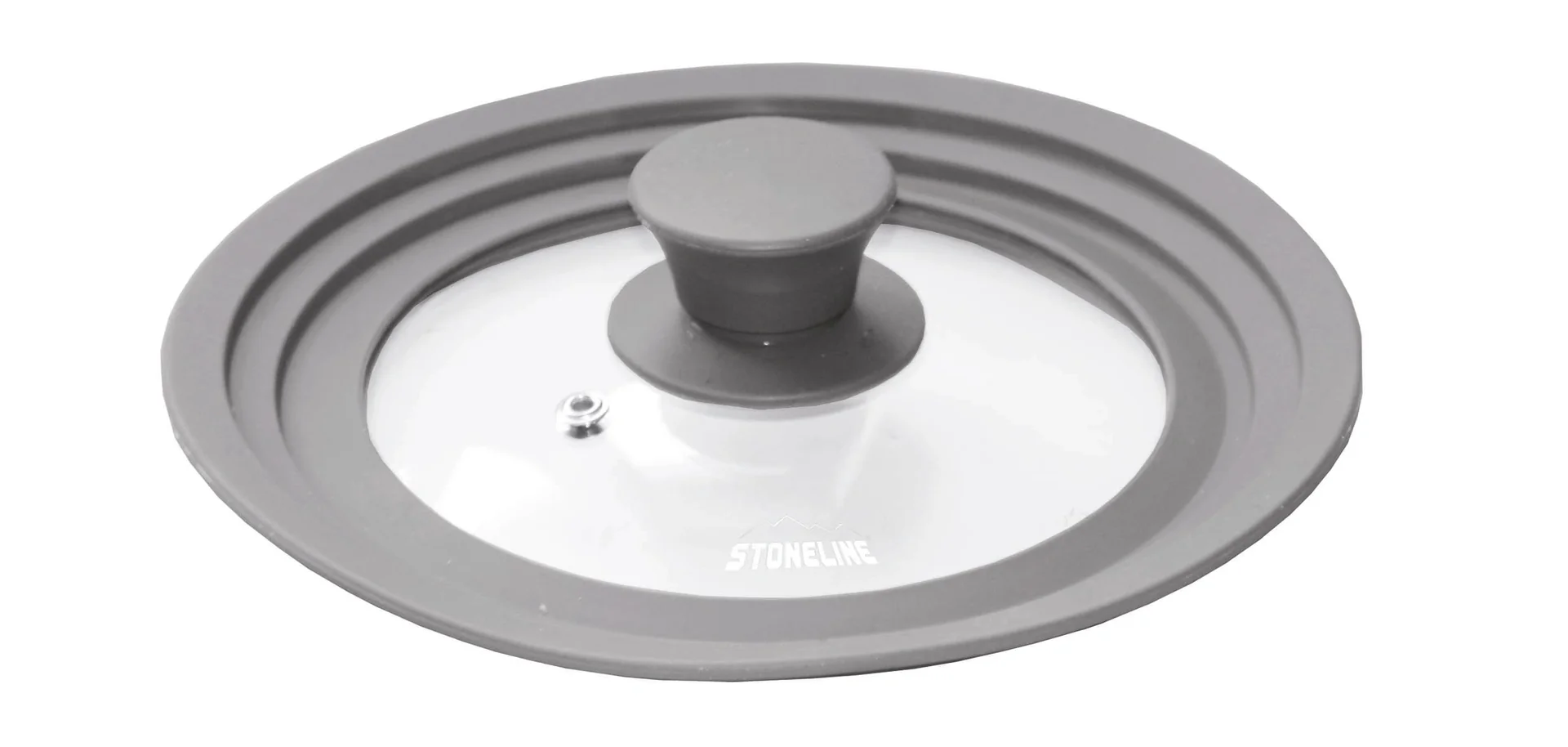 Universal-Glasdeckel mit Silikonumrandung, passend für 24/ 26 /28 cm - 2