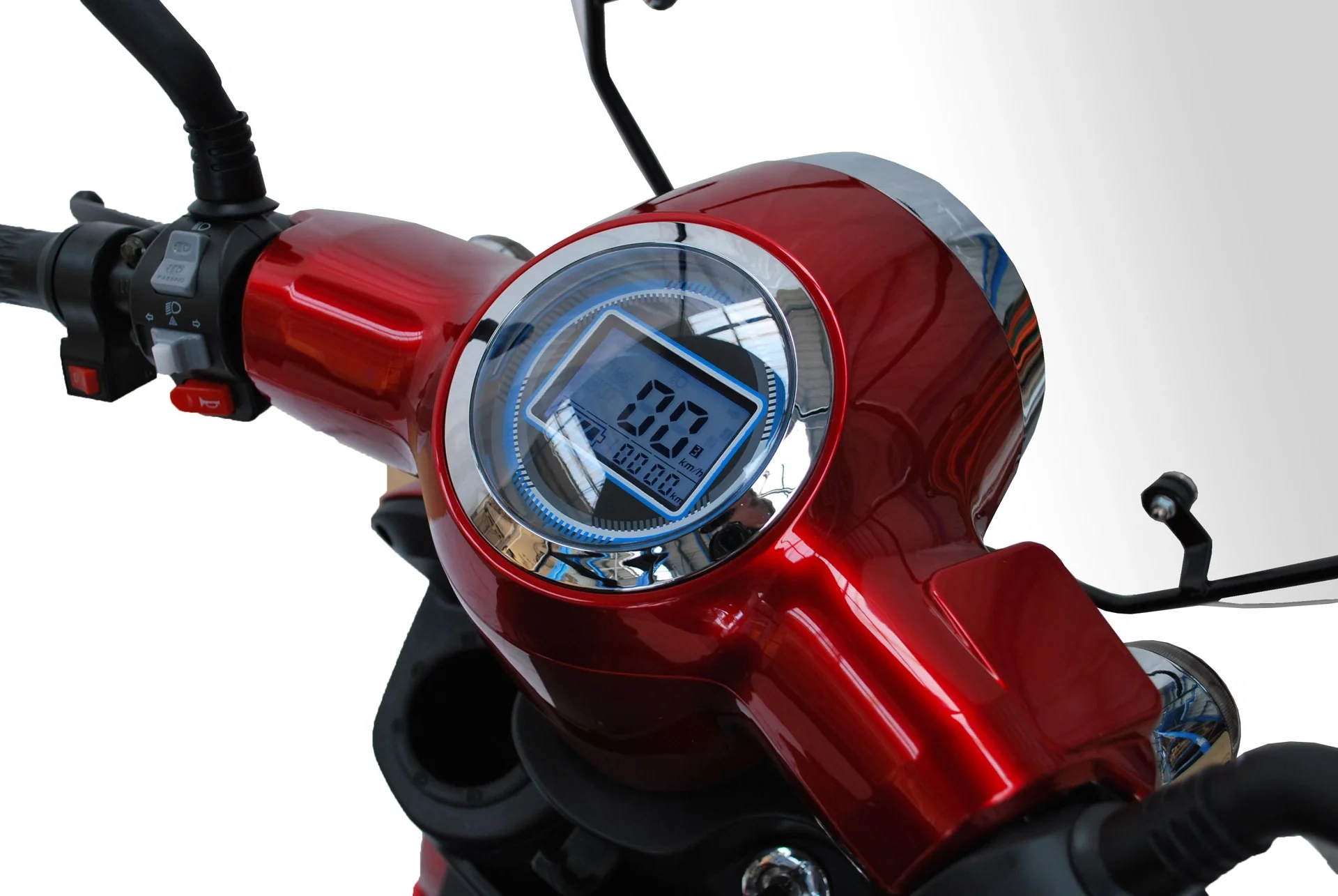E-Scooter rot - 4 Räder - 25 km/h - mit Dach - Seniorenmobil - 11
