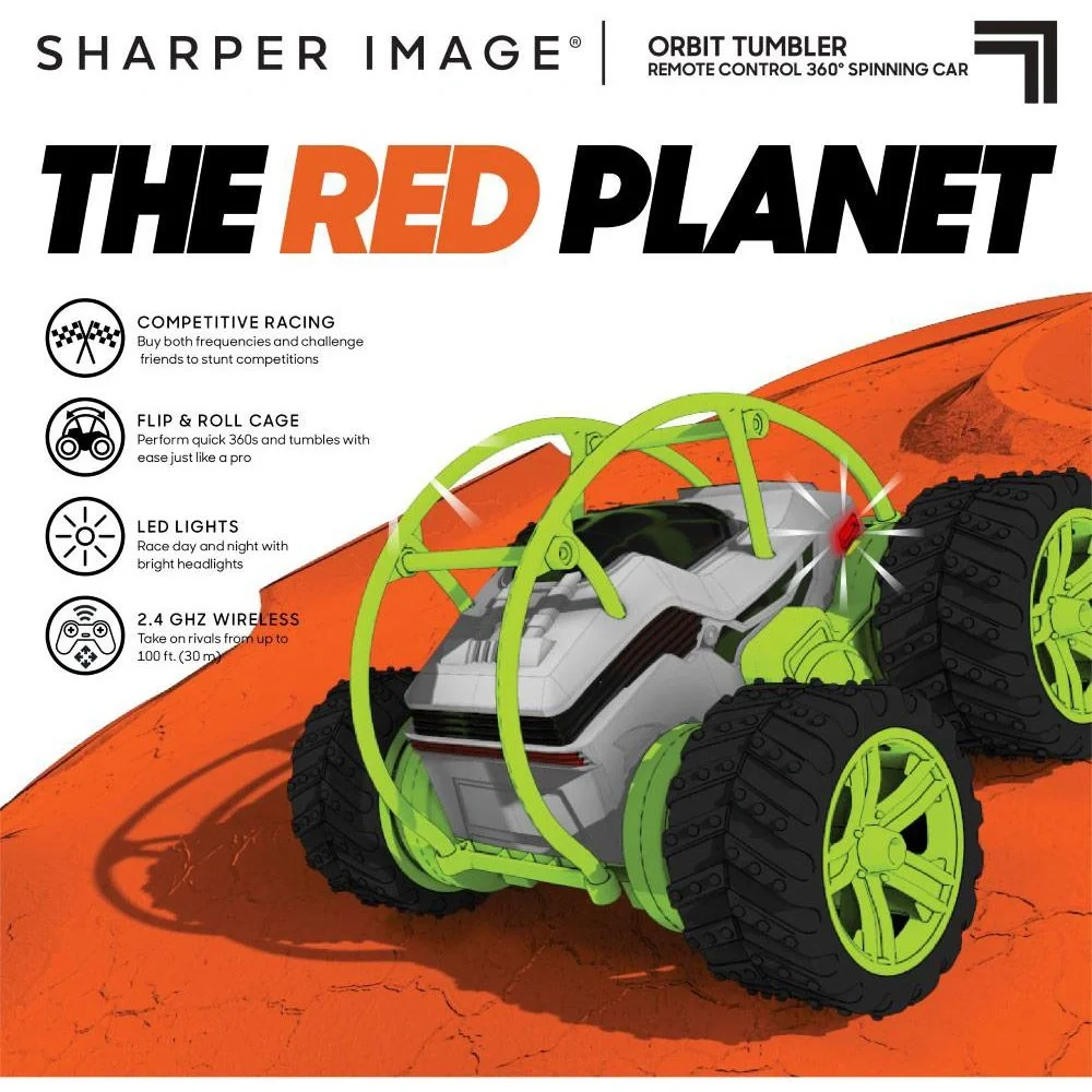 Sharper Image RC Orbit Controlled Car - All Terrain - Stunt / Flip Car - Grün - 10