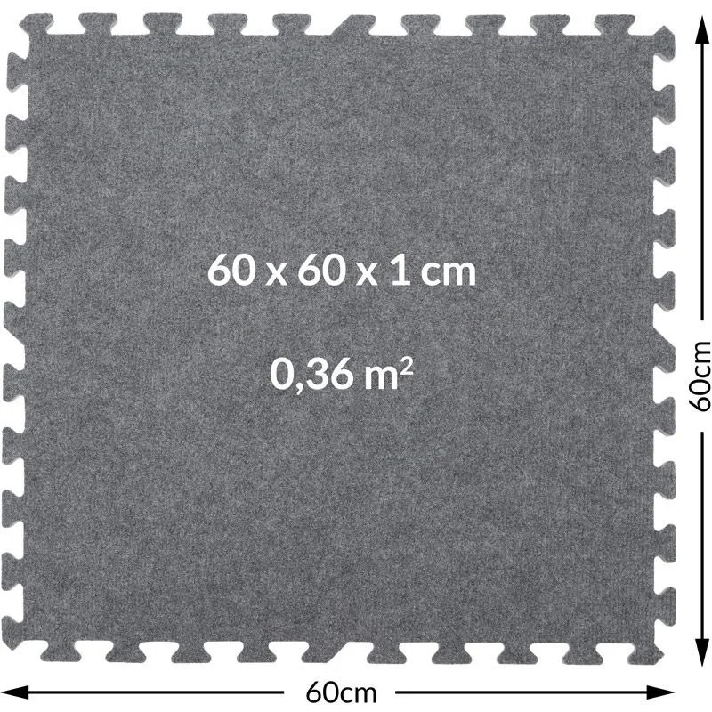 Schaumstoffbodenfliesen grau - 6