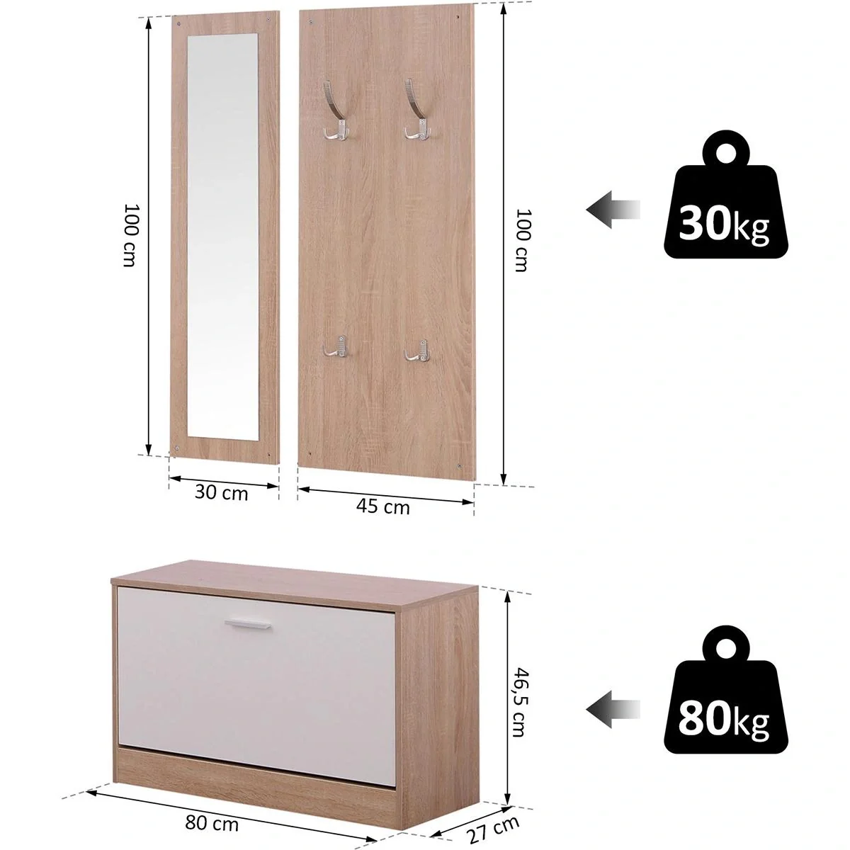 3-teiliges Garderoben-Set - 1