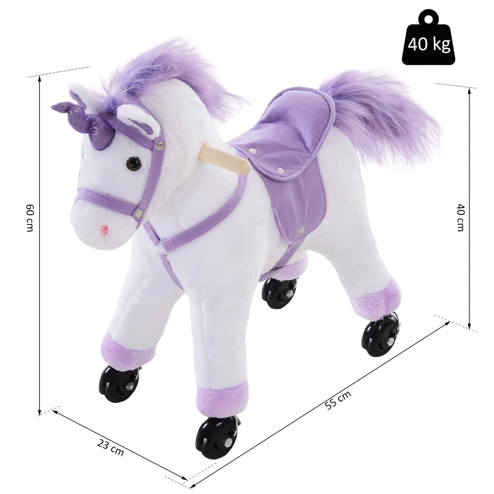 Plüsch-Einhorn auf Rollen - 10