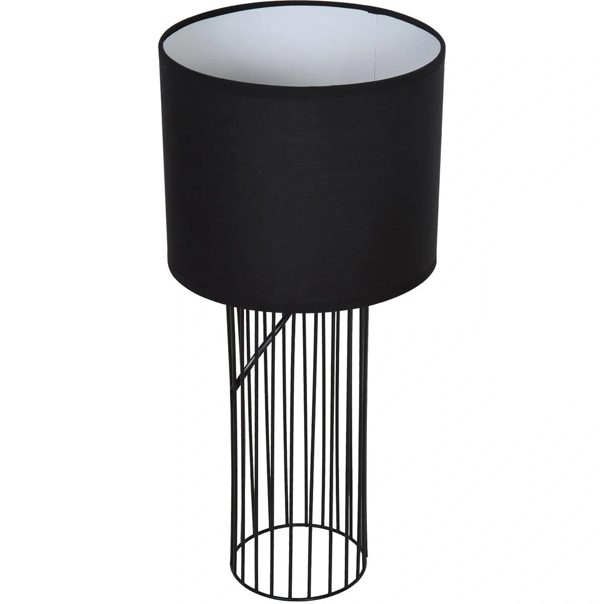 Tischlampe mit E27 Fassung, schwarz - 1