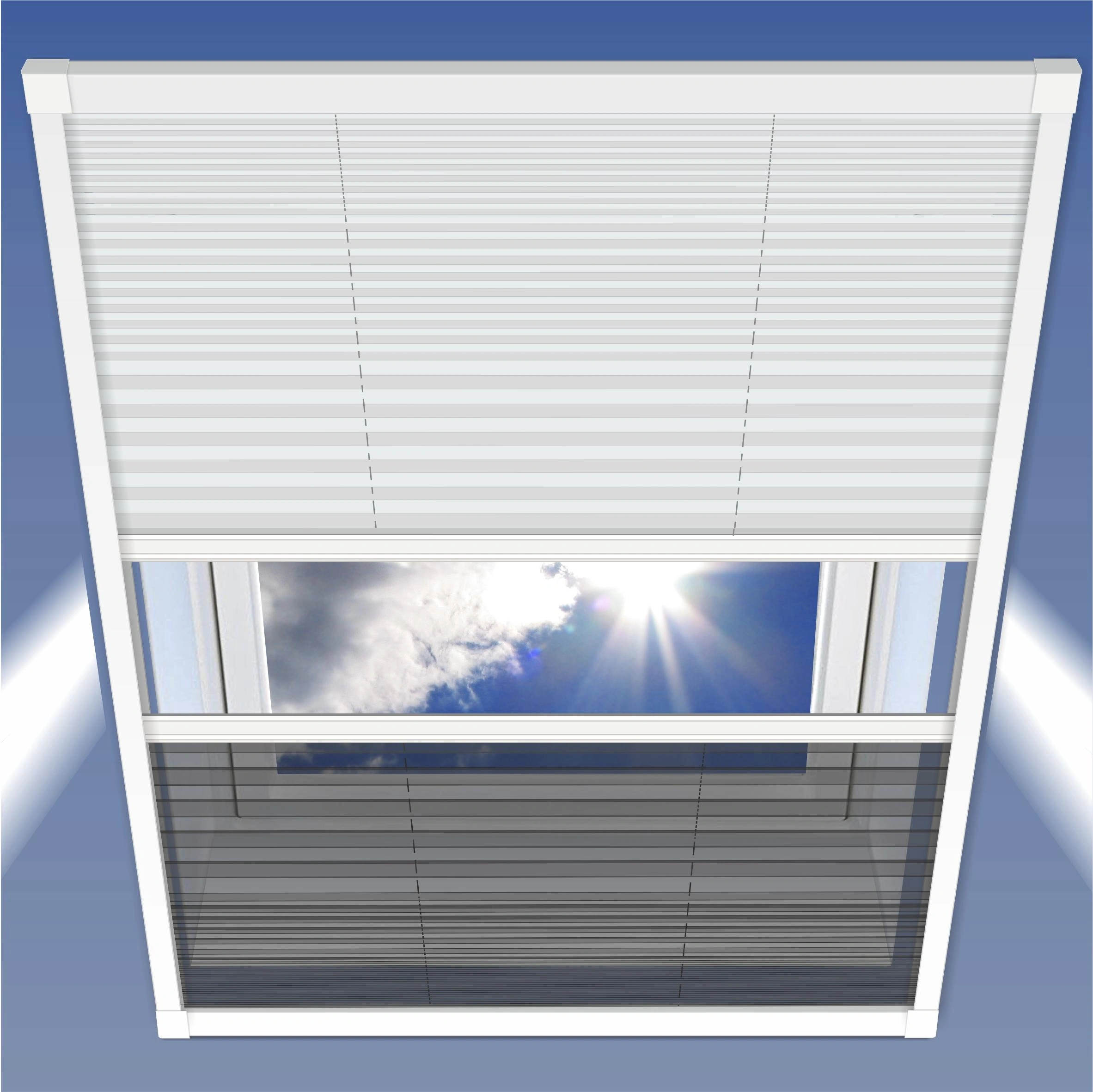 Duo Insektenschutz & Sonnenschutz Plissee, 134 x 160 cm für Dachfenster - 1