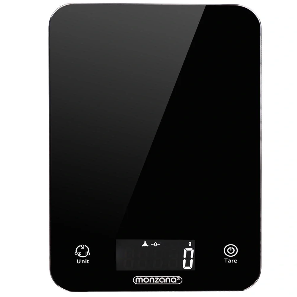 Digitale Küchenwaage schwarzes Glas - 3