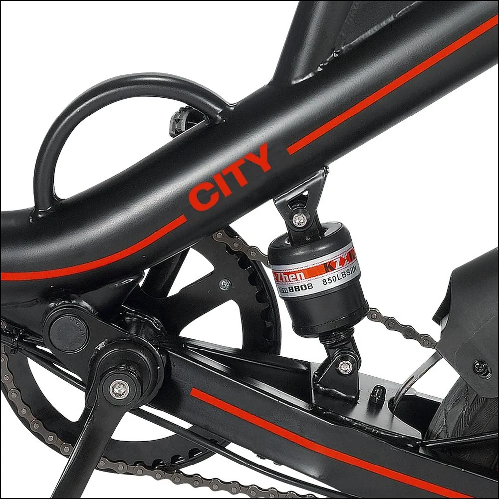 Unisex Mini E-Faltrad, 14 Zoll, schwarz, Didi City, Automatik - 12
