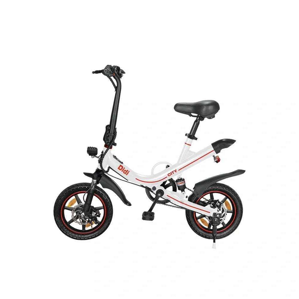 Unisex Mini E-Faltrad, 14 Zoll, weiß ,Didi City, Automatik - 2