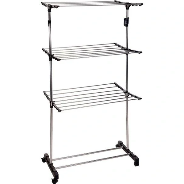 Trockengestell-Turm - fahrbar und zusammenklappbar - 17 Meter Trockenlänge - Waschen & Bügeln & Trocknen - 2