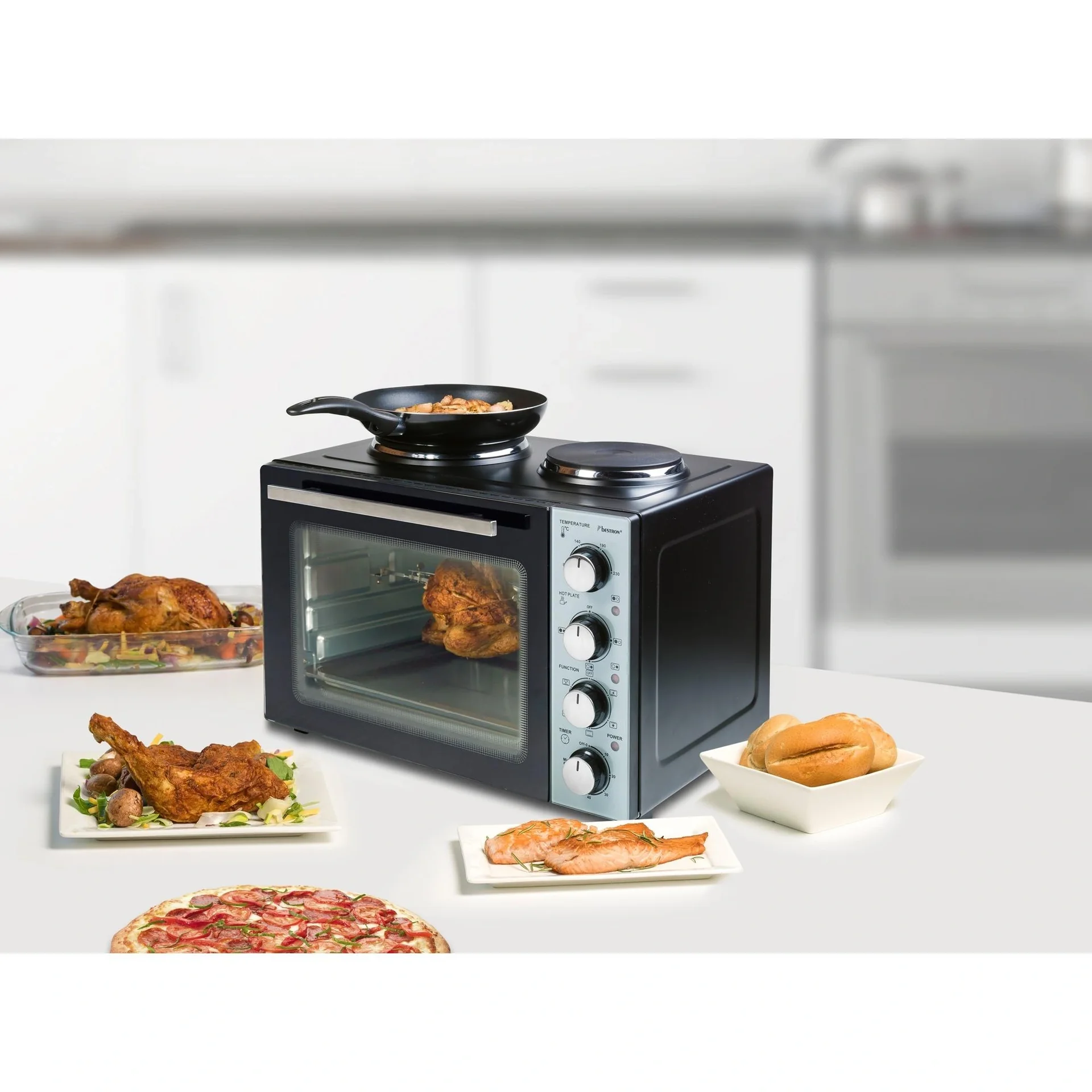 Kleinküche Grill- Backofen mit Grillspieß, 31 Liter - 5