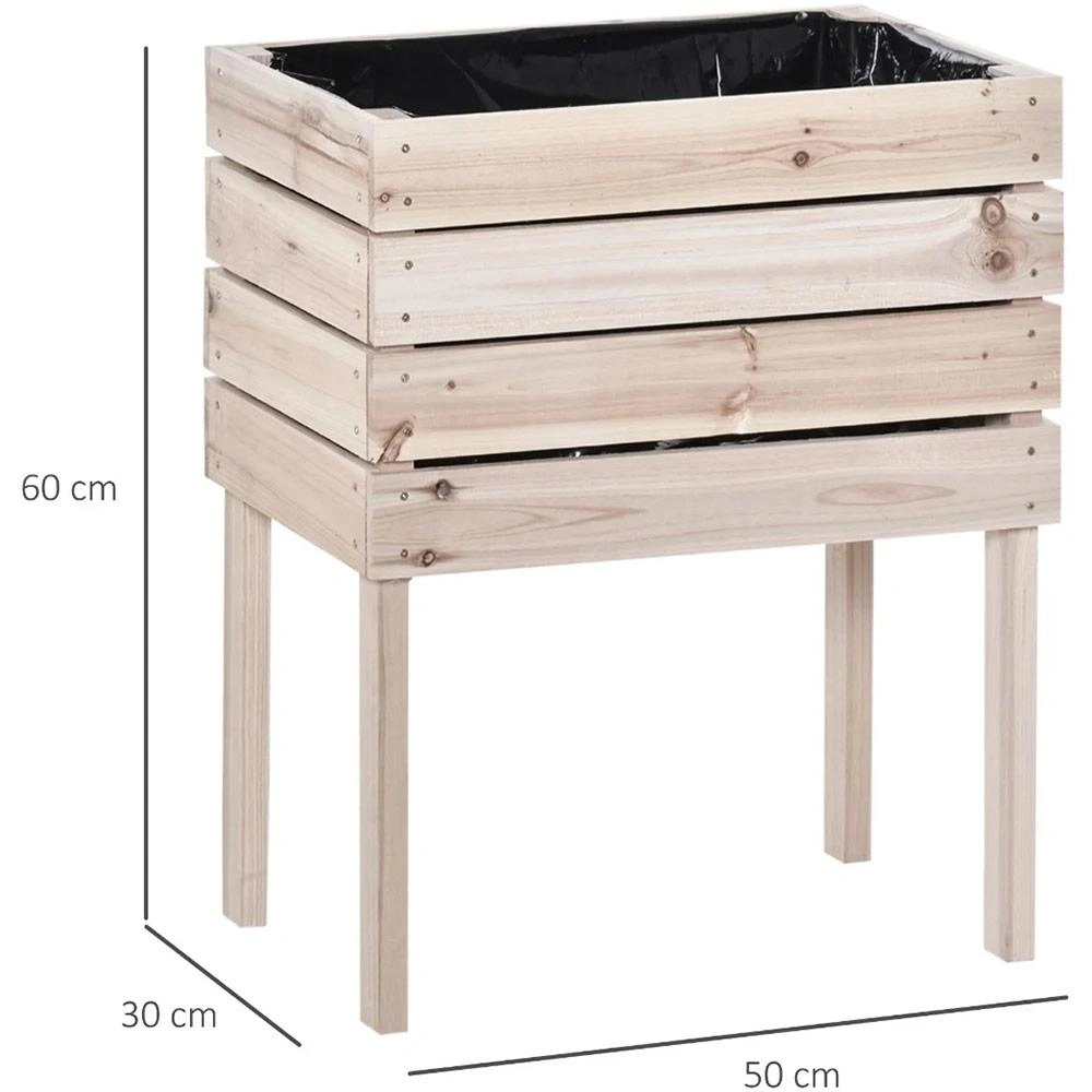 Hochbeet aus Tannenholz, 4-teilig Natur - 3