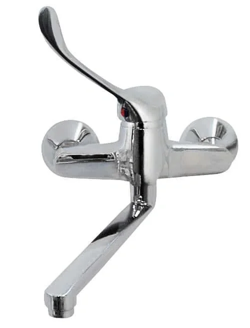 Wandarmatur mit Arzthebel, chrom - 1