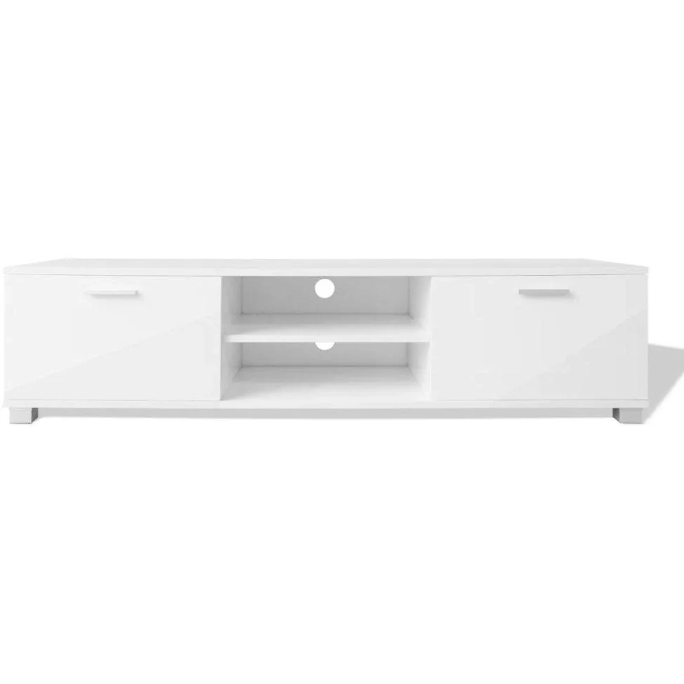 TV-Schrank 140x40,3x34,7 cm Hochglanz weiß - 5