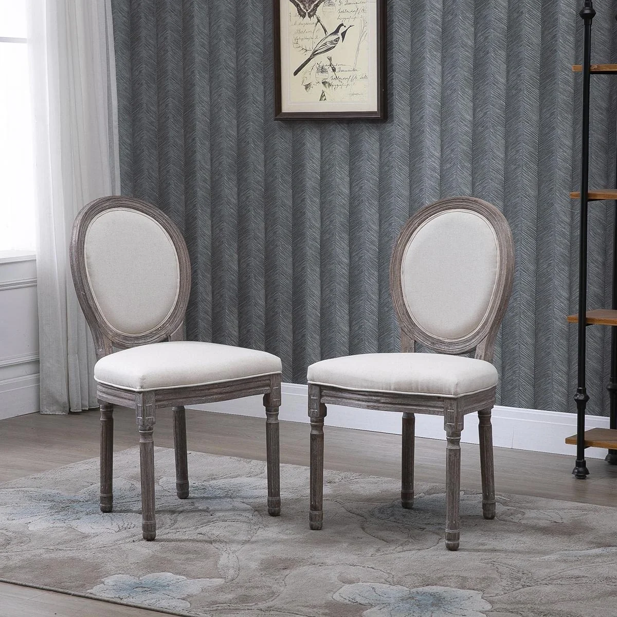 Esszimmerstuhl im 2er Set elfenbeinweiß - 5