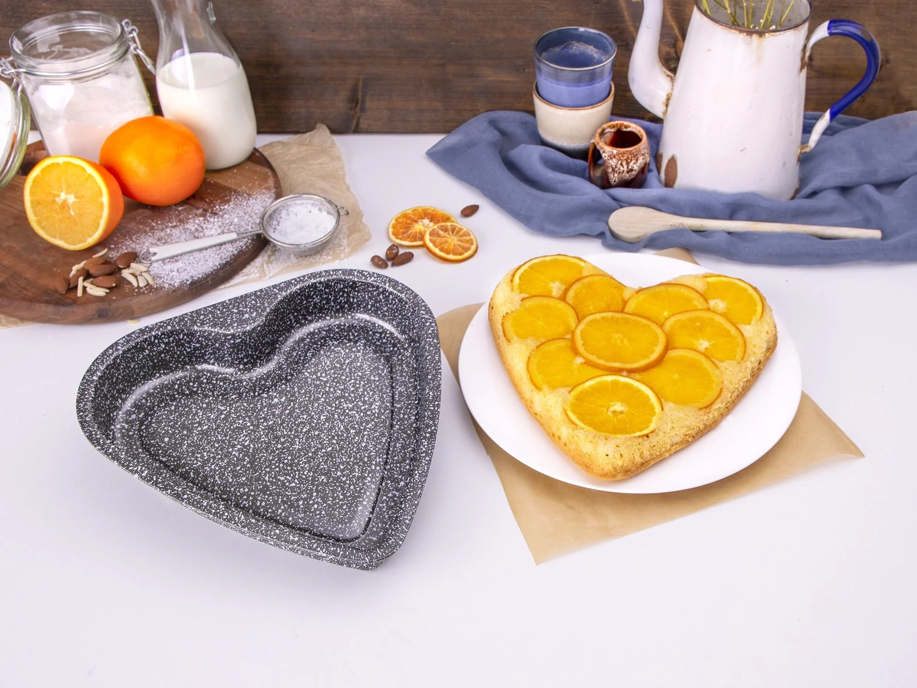 Herzbackform Granito mit Buch Blechkuchen - 4