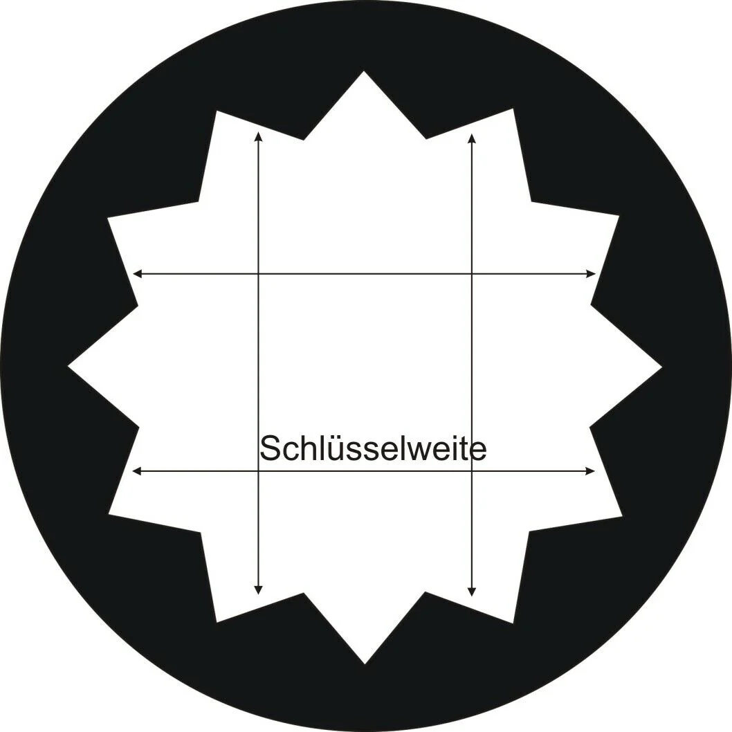 3/8" Torsionsnuss 12pt für SW 16 - 20Nm - Länge: 126 mm (10 St.)