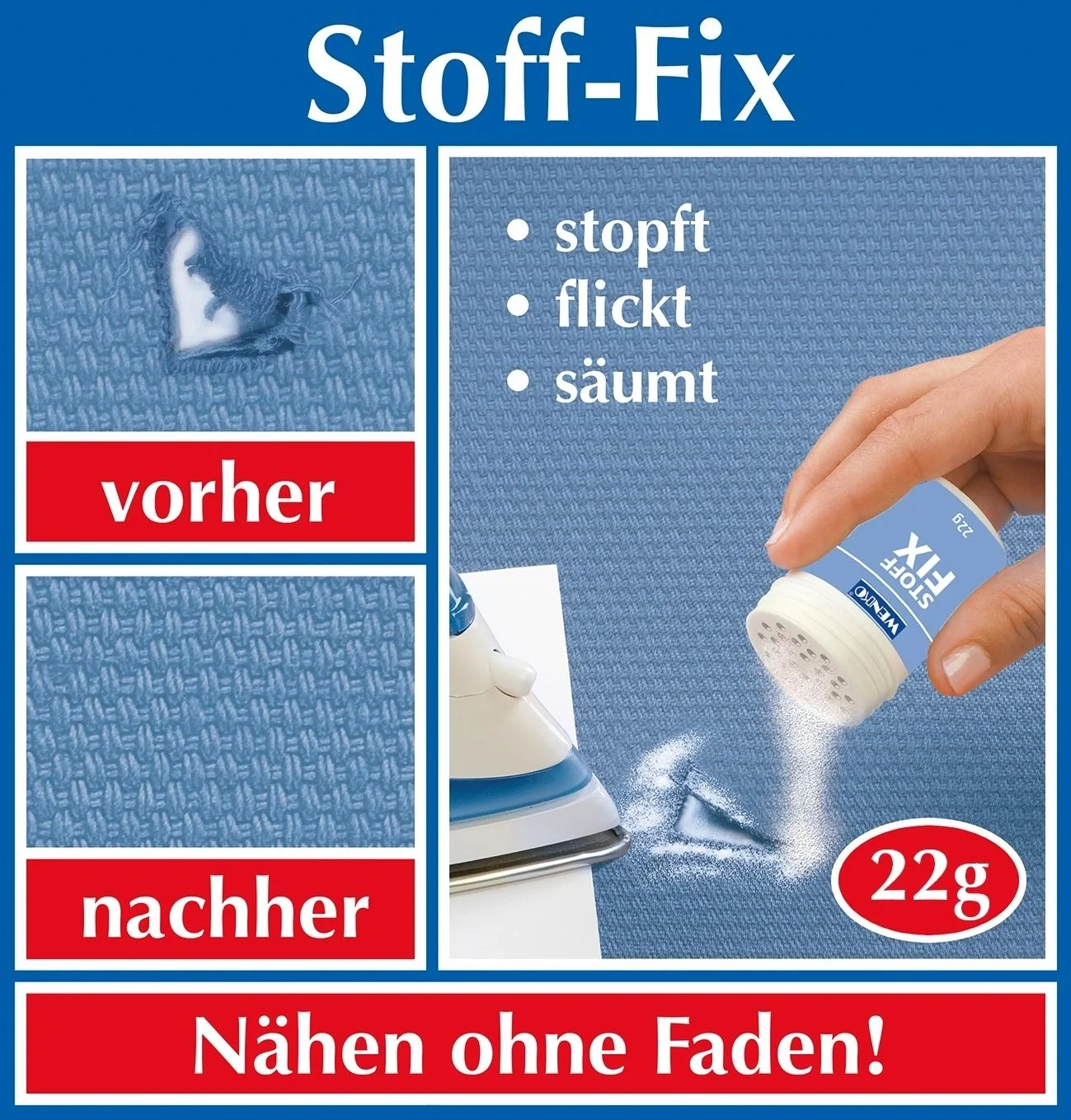 Stoff-Fix Pulver, 22 g - 3