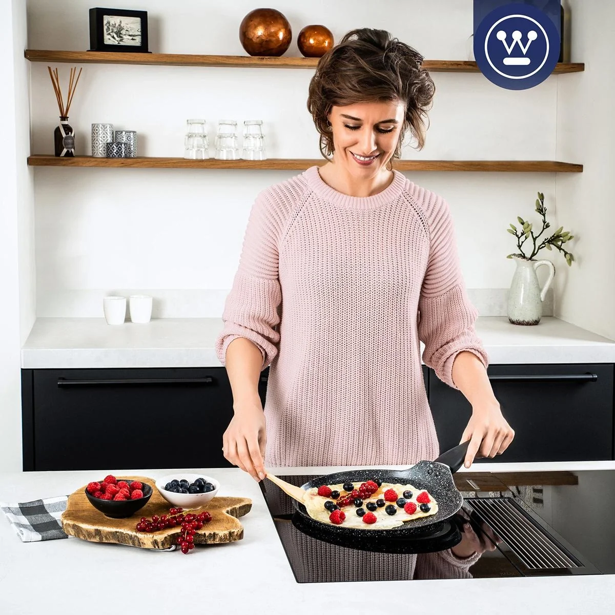 Pfannkuchenpfanne 28 cm Schwarzer Marmor - 7